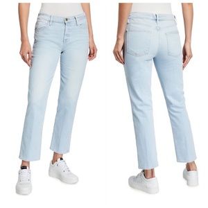FRAME's Le High Straight Jeans Altadena Light Blue stone wash color size 24